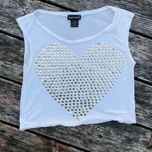 Wet Seal Crop Top Heart